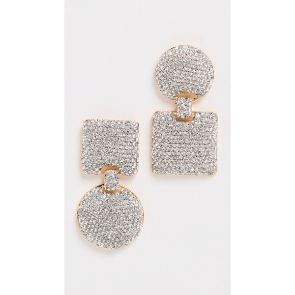 Lele Sadoughi Pave Mixed Shape Earrings in Crystal - Picture 6 of 7